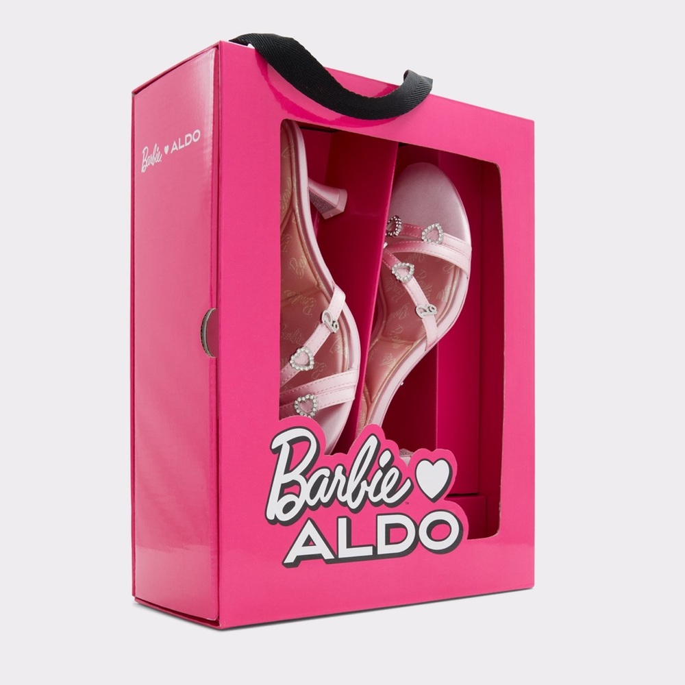 Barbie xALDO Pink Kitten mules Sz 10